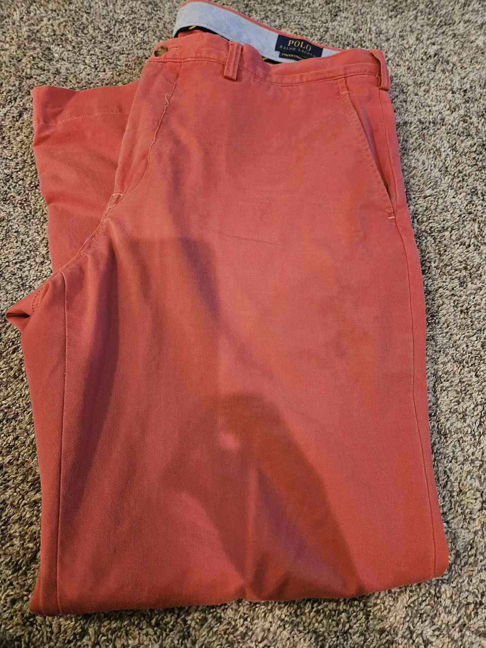 Polo by Ralph Lauren Men's Coral-Red Cotton Chinos